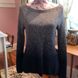 Navy and silver sparkle sweater